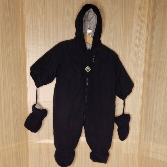 Absorba Infant Bunting With Detachable  Mittens Navy 9 Months - Picture 1 of 8